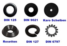 Unterlegscheiben Karoscheiben