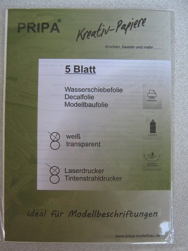 Decalfolie modellbaufolie - a4,