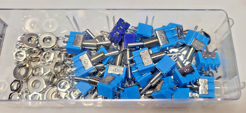 Miniatur kippschalt blau - blau, 125v