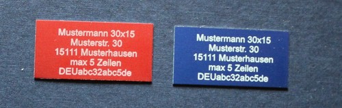 Modellbau gravurschilder - e-id,